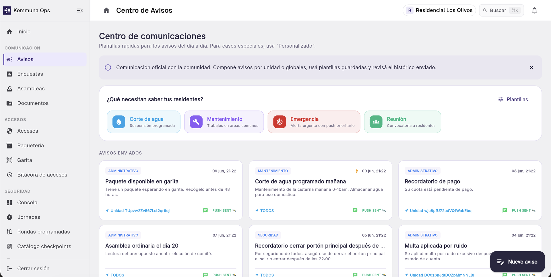 Garita y accesos